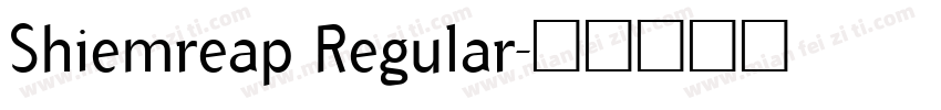Shiemreap Regular字体转换